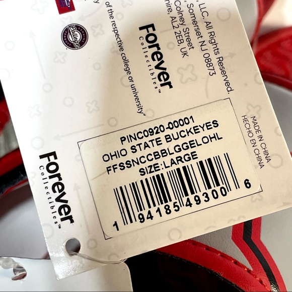 Foco OSU Ohio State Men’s Buckeyes Flip-Flop Slip-On Slippers Sz L 11-12 New - Picture 7 of 13